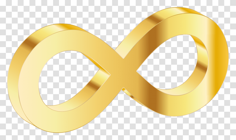 3d Gold Infinity Symbol, Tape, Label Transparent Png
