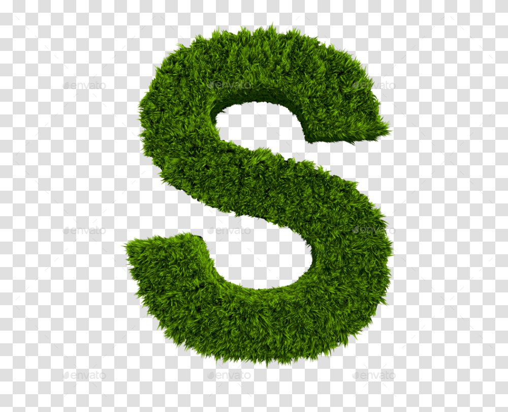 3d Grass Letters 3d Letter S, Text, Hedge, Plant, Fence Transparent Png