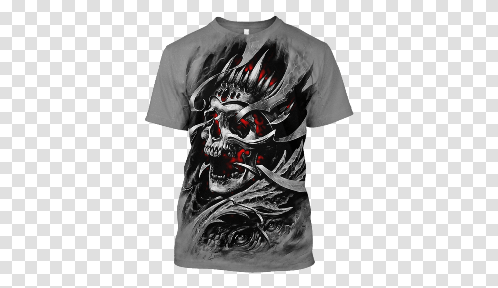 3d Halloween Skull Hoodie Skull In Red Colour, Clothing, Apparel, T-Shirt, Person Transparent Png