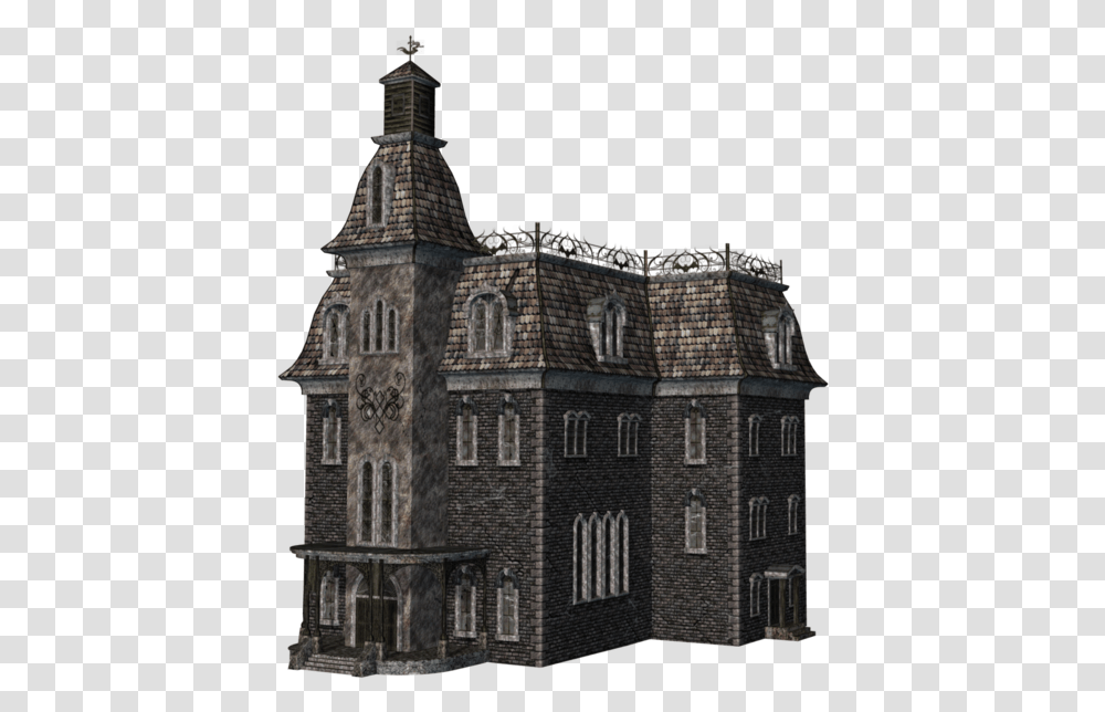 3d Haunted House, Spire, Tower, Architecture, Building Transparent Png