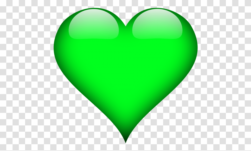 3d Heart Green Heart, Balloon, Light, Plectrum Transparent Png