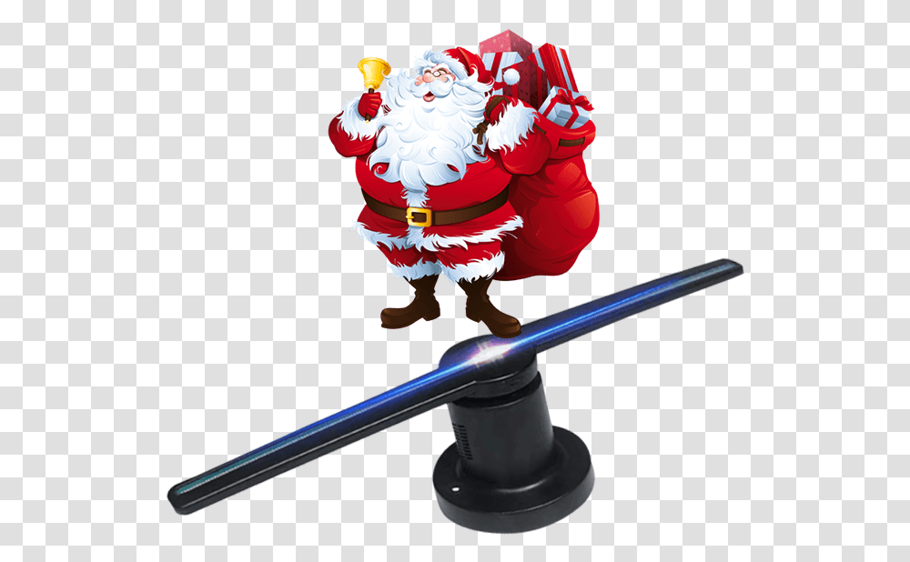 3d Hologram Projects 42 Cm Wifi Play Content Holographic Christmas Eve Quotes Santa, Handrail, Banister, Person, Human Transparent Png