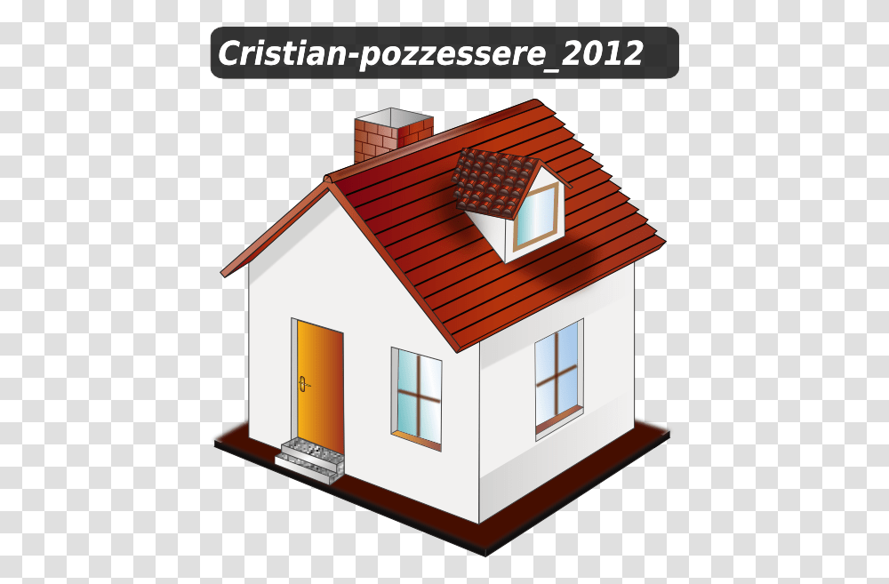 3d House Icon, Cottage, Housing, Building, Roof Transparent Png