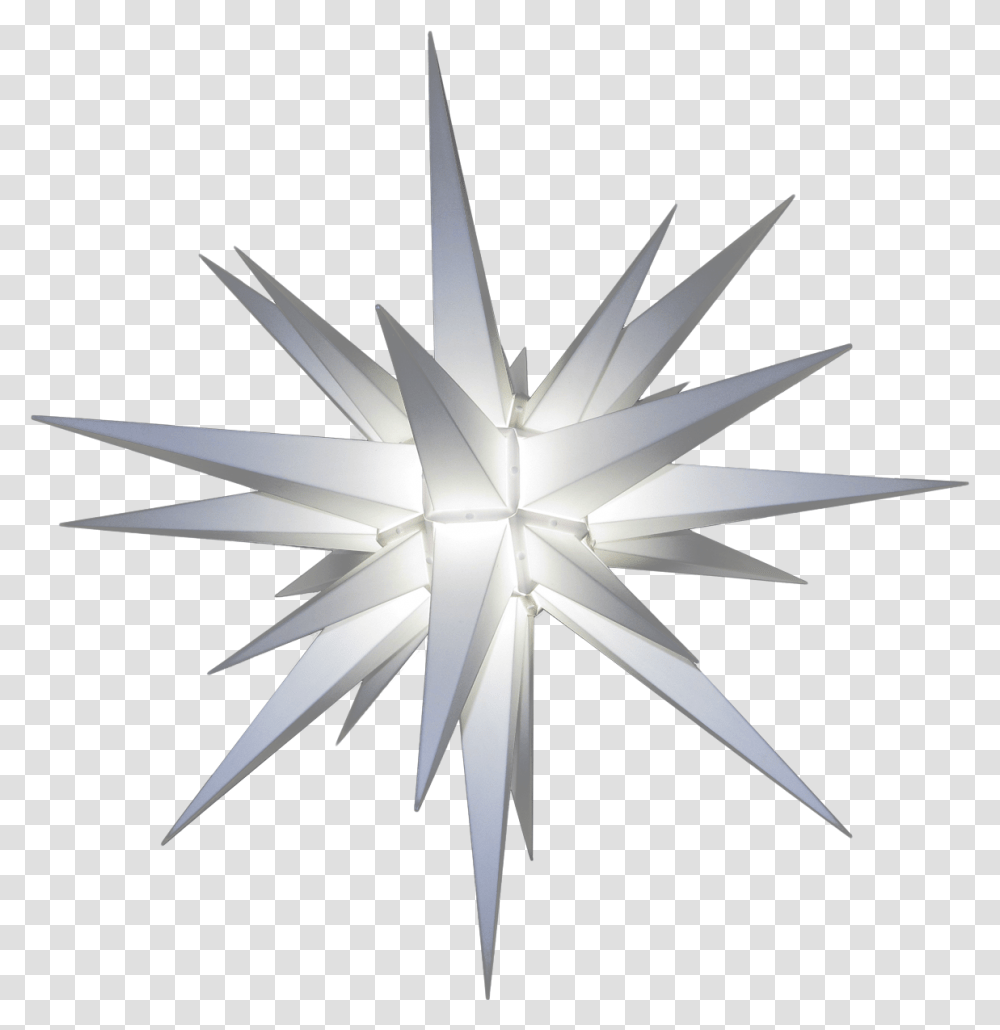 3d Illuminated Star Light White - Stars Origami, Airplane, Aircraft, Vehicle, Transportation Transparent Png