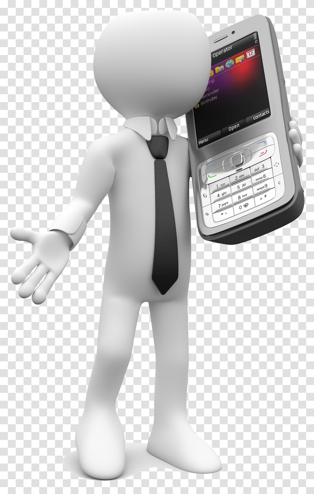 3d Man Calling Cell Phone, Mobile Phone, Electronics, Person Transparent Png