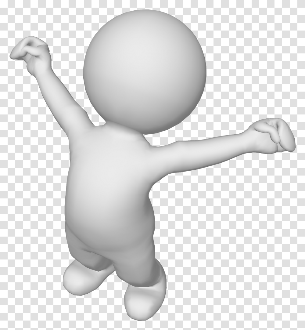 3d Man Happy, Person, Human, Hand, Silhouette Transparent Png