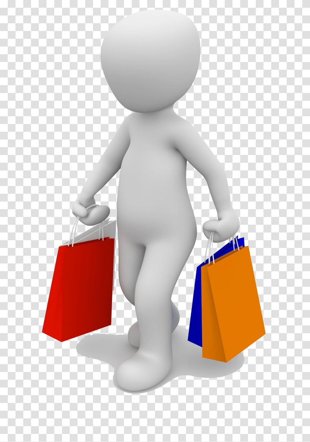 3d Man Shopping, Person, Human, Bag, Shopping Bag Transparent Png