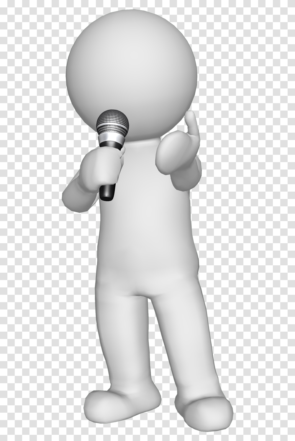 3d Man With Microphone, Apparel, Person, Hand Transparent Png