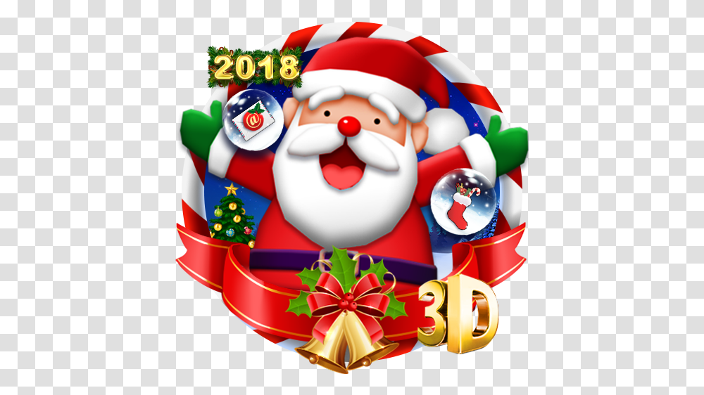 3d Merry Christmas Theme 2014 Download Android Apk Aptoide Santa Claus, Graphics, Art, Sweets, Food Transparent Png
