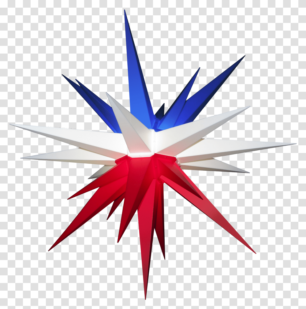 3d Moravian Lighted Star 3d American Flag Star, Airplane, Aircraft, Vehicle, Transportation Transparent Png
