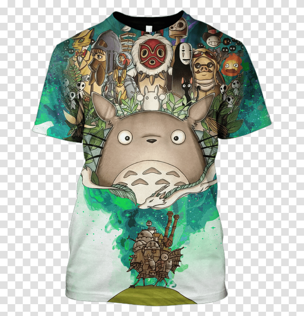 3d My Neighbor Totoro Full Print T Shirt T Shirt, Robe, Fashion, Gown Transparent Png