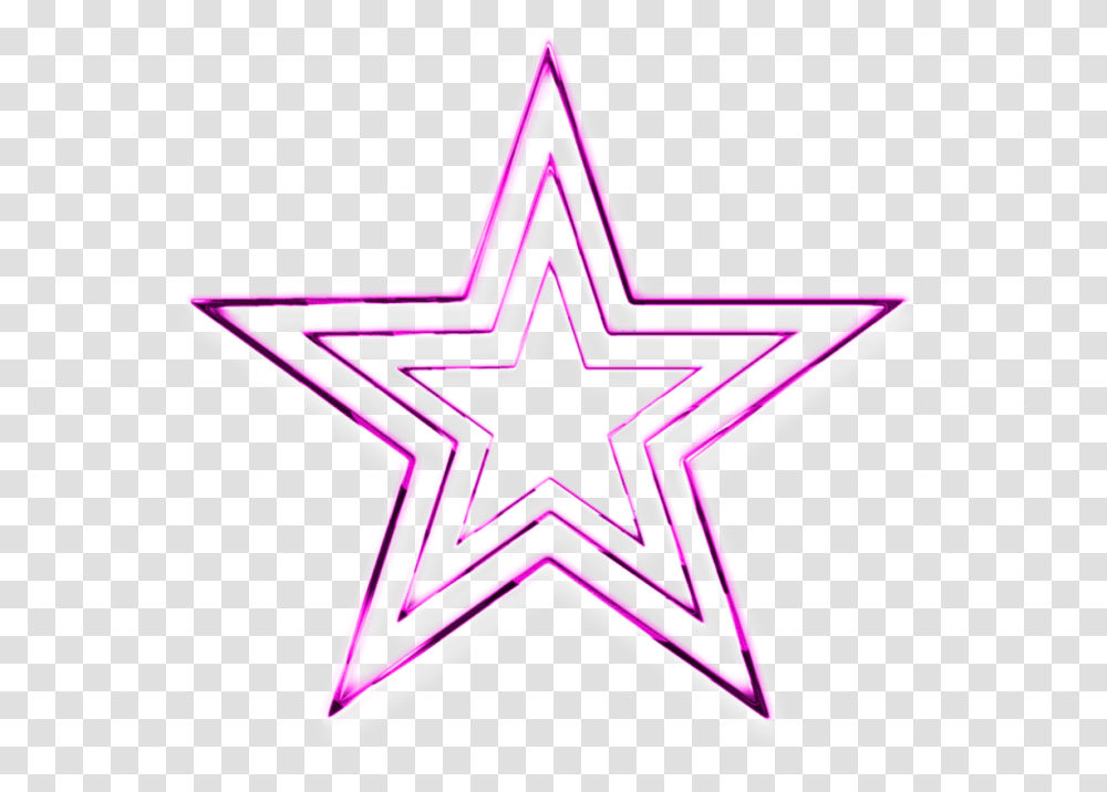 3d Neon Star, Cross, Star Symbol Transparent Png