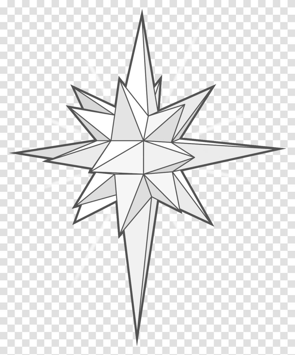 3d Paper Star Patterns Star Of Bethlehem Drawing, Cross, Symbol, Star Symbol Transparent Png
