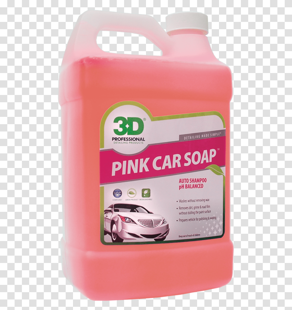 3d Pink Car Soap 128oz Foam Soap For Cars 3d, Vehicle, Transportation, Automobile, Tire Transparent Png
