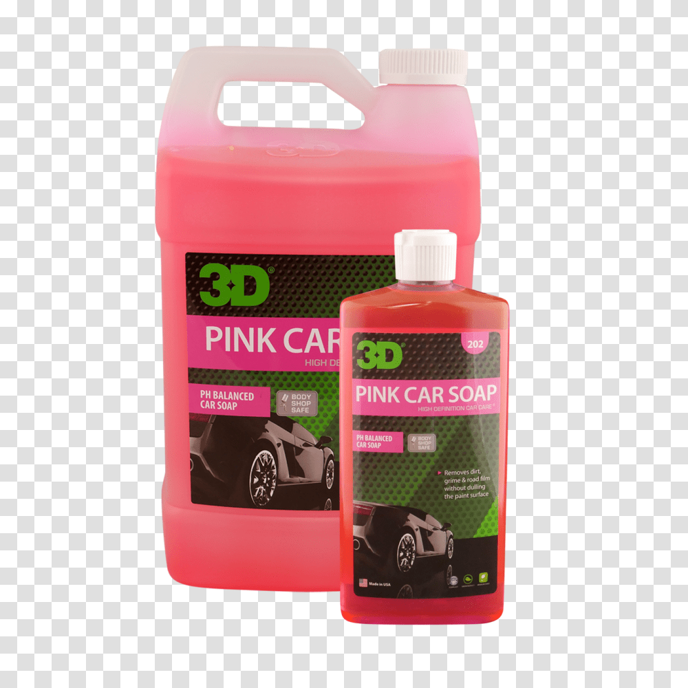 3d Pink Car Soap Image Car Wash Pink Foam, Bottle, Cosmetics, First Aid Transparent Png