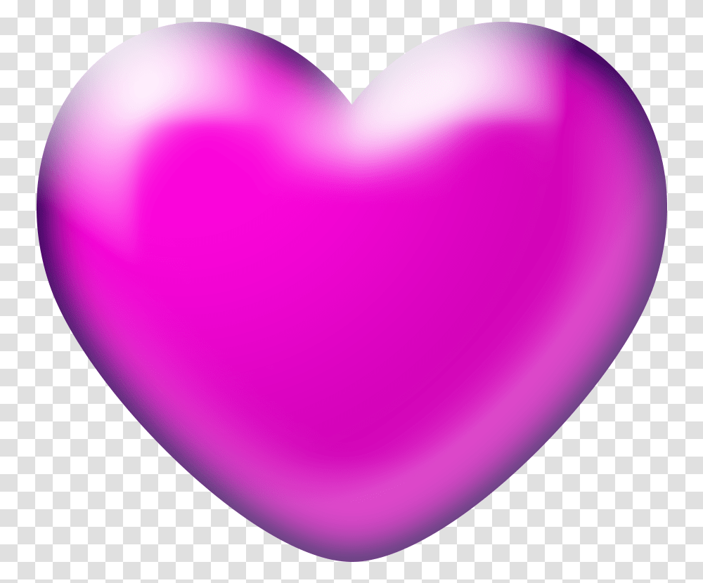3d Pink Heart Clipart Blue Heart, Balloon, Purple Transparent Png