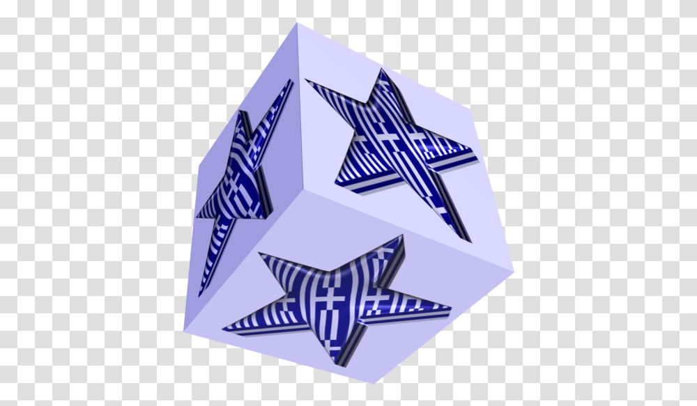 3d Plastic Greek Cube Cubo 3d Gif, Star Symbol Transparent Png