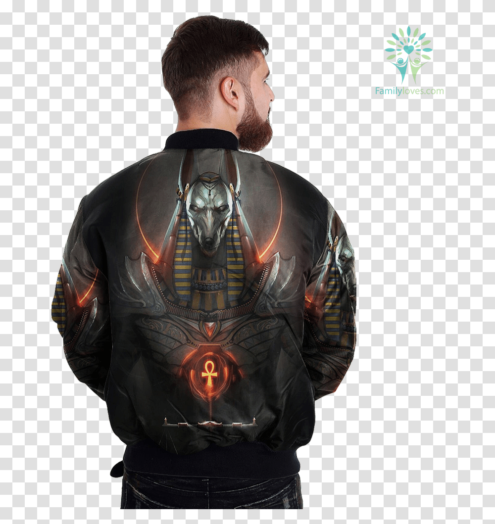 3d Printed Anubis Ancient Egypt Over Print Jacket Tag Hold A Beast An Angel, Person, Sleeve, Helmet Transparent Png