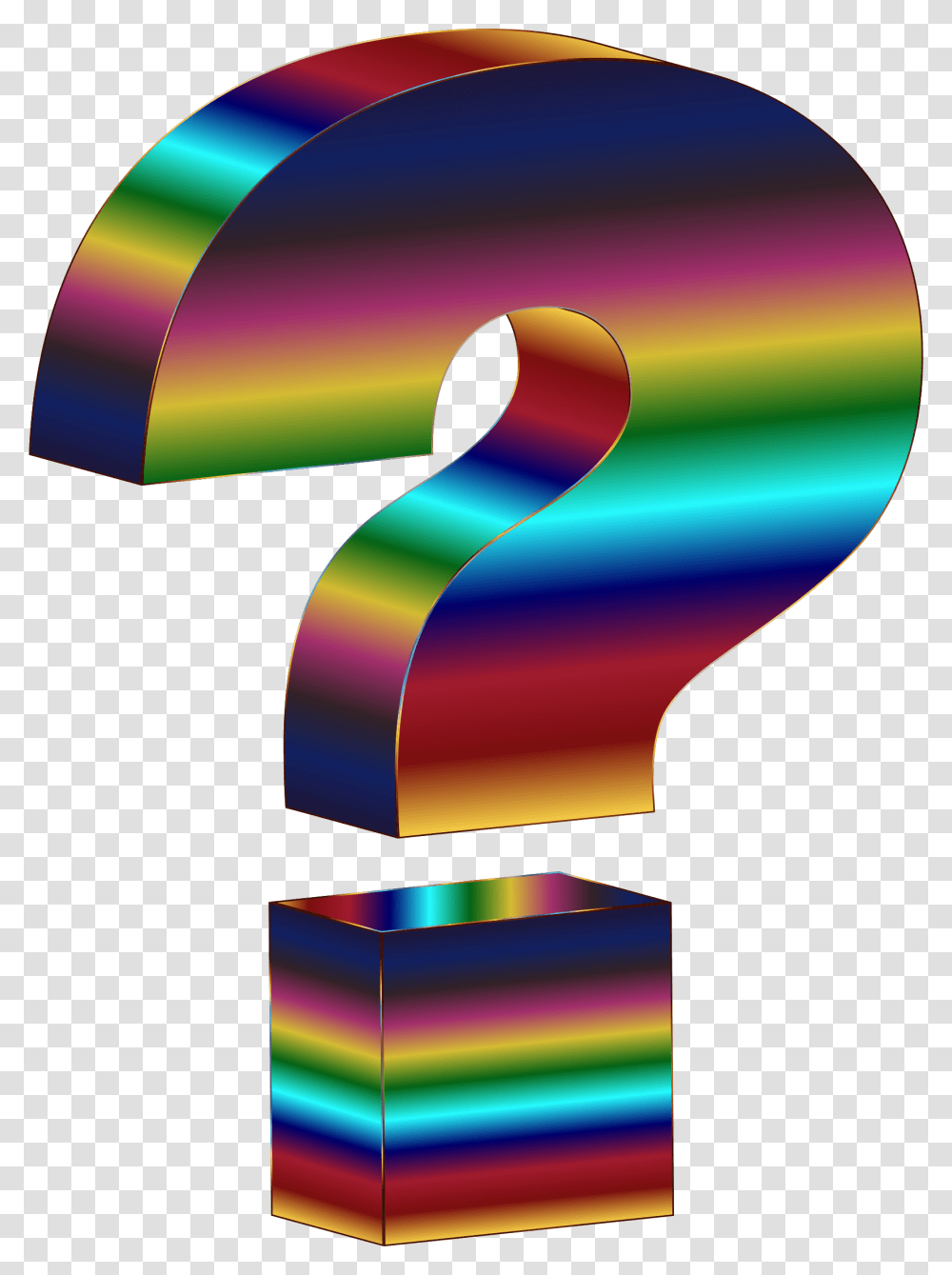3d Question Mark Colorful Question Marks, Aluminium Transparent Png