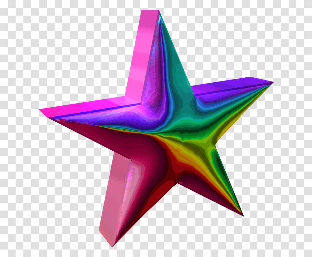 3d Rainbow Star 12 3d Star Logo, Symbol, Star Symbol, Chair, Furniture Transparent Png