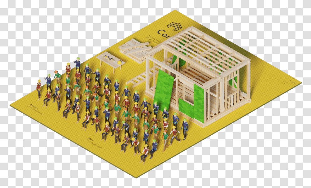 3d Render Lowpoly People Crowd Population Model Plan, Person, Human, Chess, Game Transparent Png