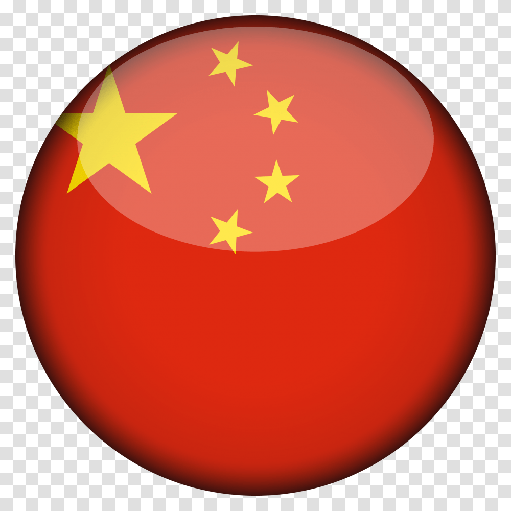 3d Round Chinese Flag Image Background China Flag Circle, Balloon, Star Symbol Transparent Png