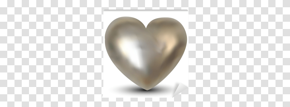 3d Silver Heart Wall Mural • Pixers We Live To Change Solid, Pearl, Jewelry, Accessories, Accessory Transparent Png