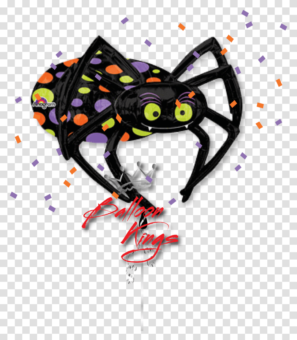 3d Spider Balloon, Paper, Confetti Transparent Png