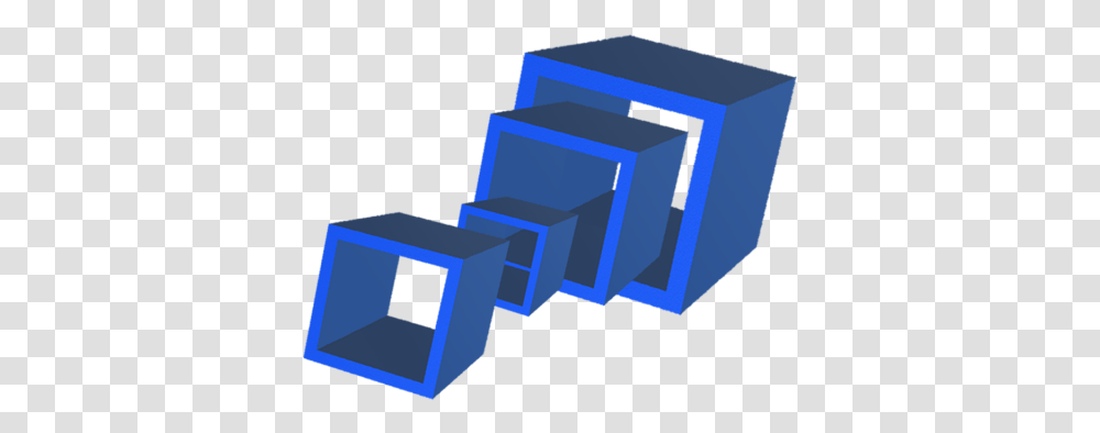 3d Square Shapes Blue Background And Psd Majorelle Blue, Crystal, Foam Transparent Png