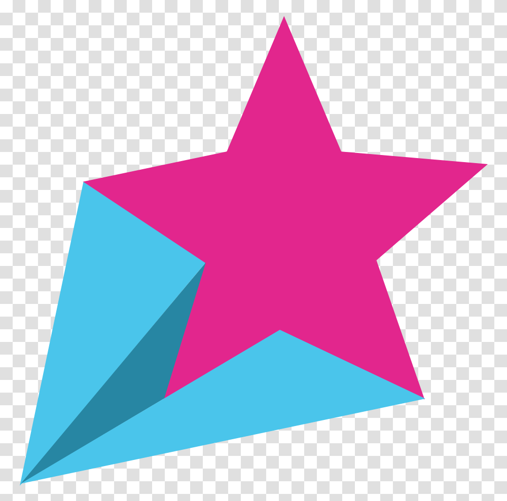 3d Star Freeuse Black And White Background Pink Star Clipart, Symbol, Star Symbol Transparent Png