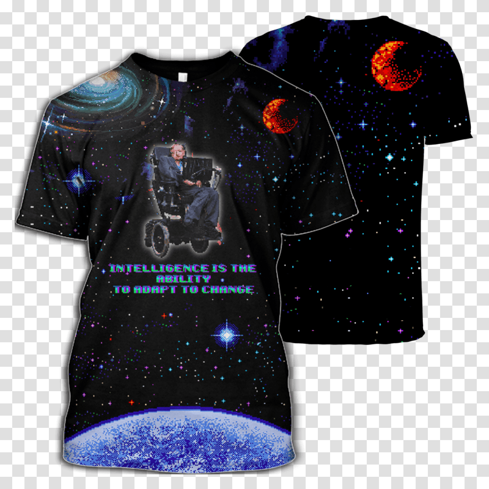 3d Stephen Hawking Tshirt, Apparel, Person, Human Transparent Png