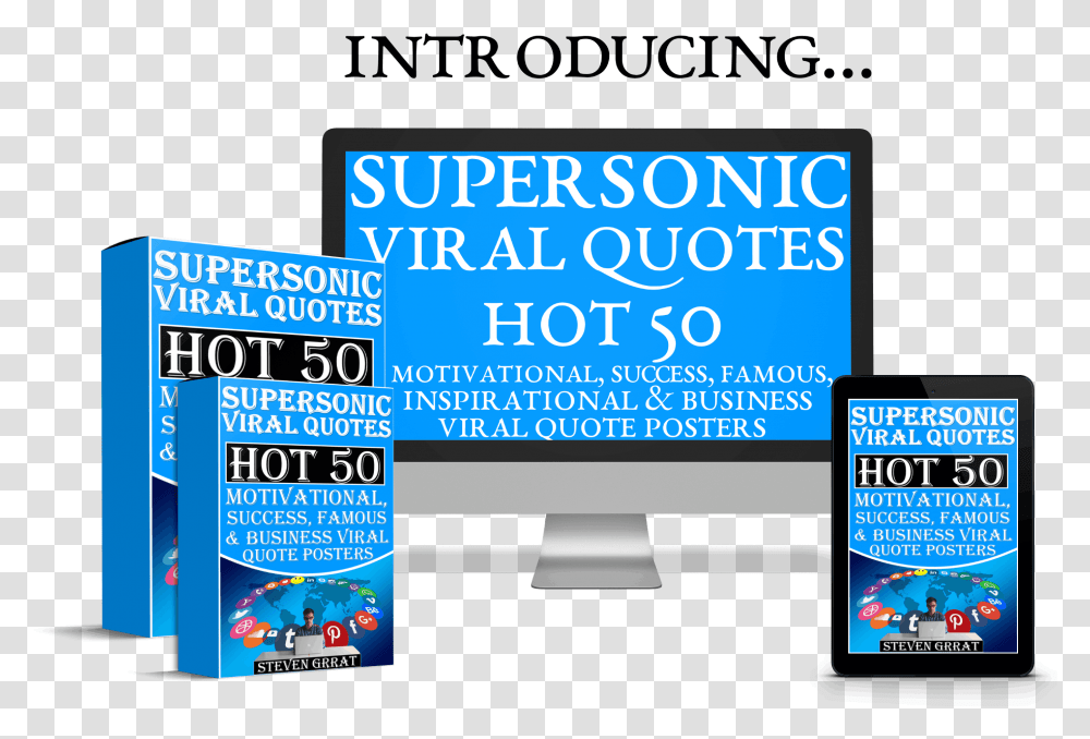 3d Supersonic Viral Quotes Oto Graphic Design, Computer, Electronics, Flyer, Poster Transparent Png