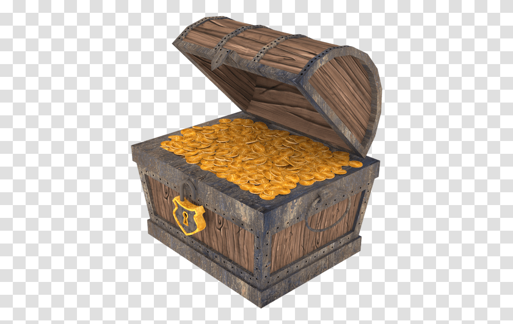 3d Treasure Chest, Box Transparent Png