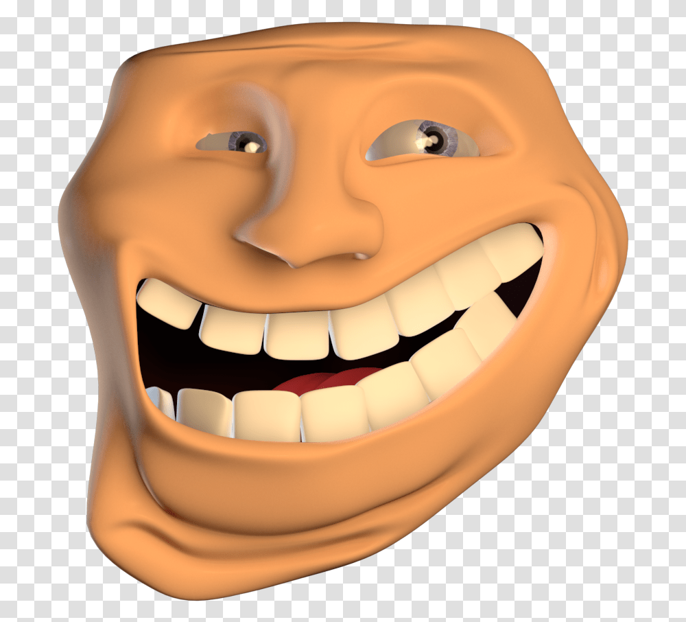 3d Troll Face, Teeth, Mouth, Lip, Jaw Transparent Png