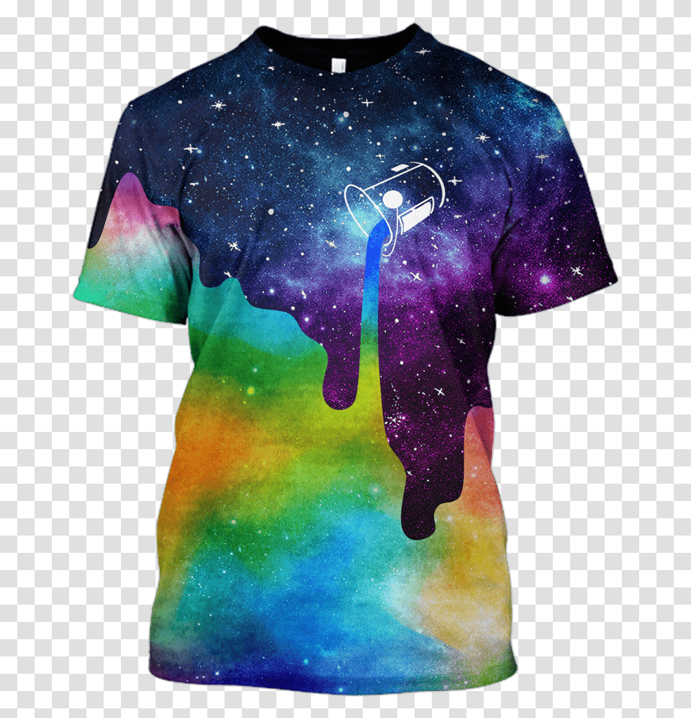 3d Unicorn Rainbow Galaxy Background Full Print T Shirt Rainbow Shirt Background, Dye, Apparel, T-Shirt Transparent Png