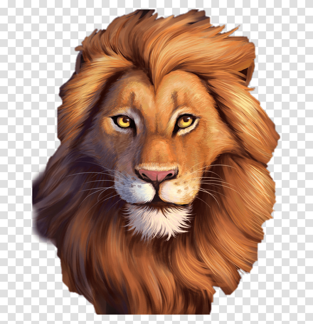 3d Wall Printing Lion, Wildlife, Mammal, Animal, Dog Transparent Png