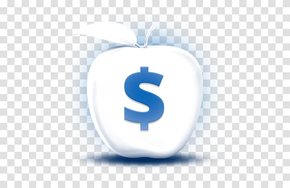3d White Apple Dollar Sign Featuredcontent Apple, Number, Label Transparent Png