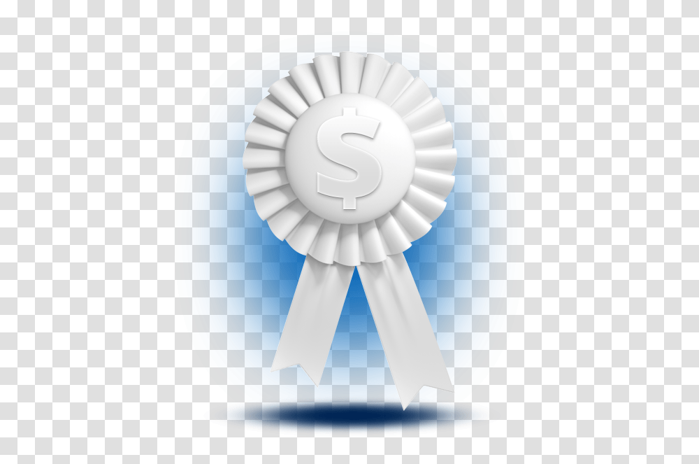 3d White Certificate Ribbon Featuredcontent Circle, Logo, Trademark, Badge Transparent Png