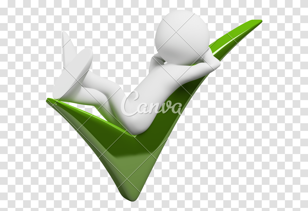 3d White People Big Check Mark Transparent Png