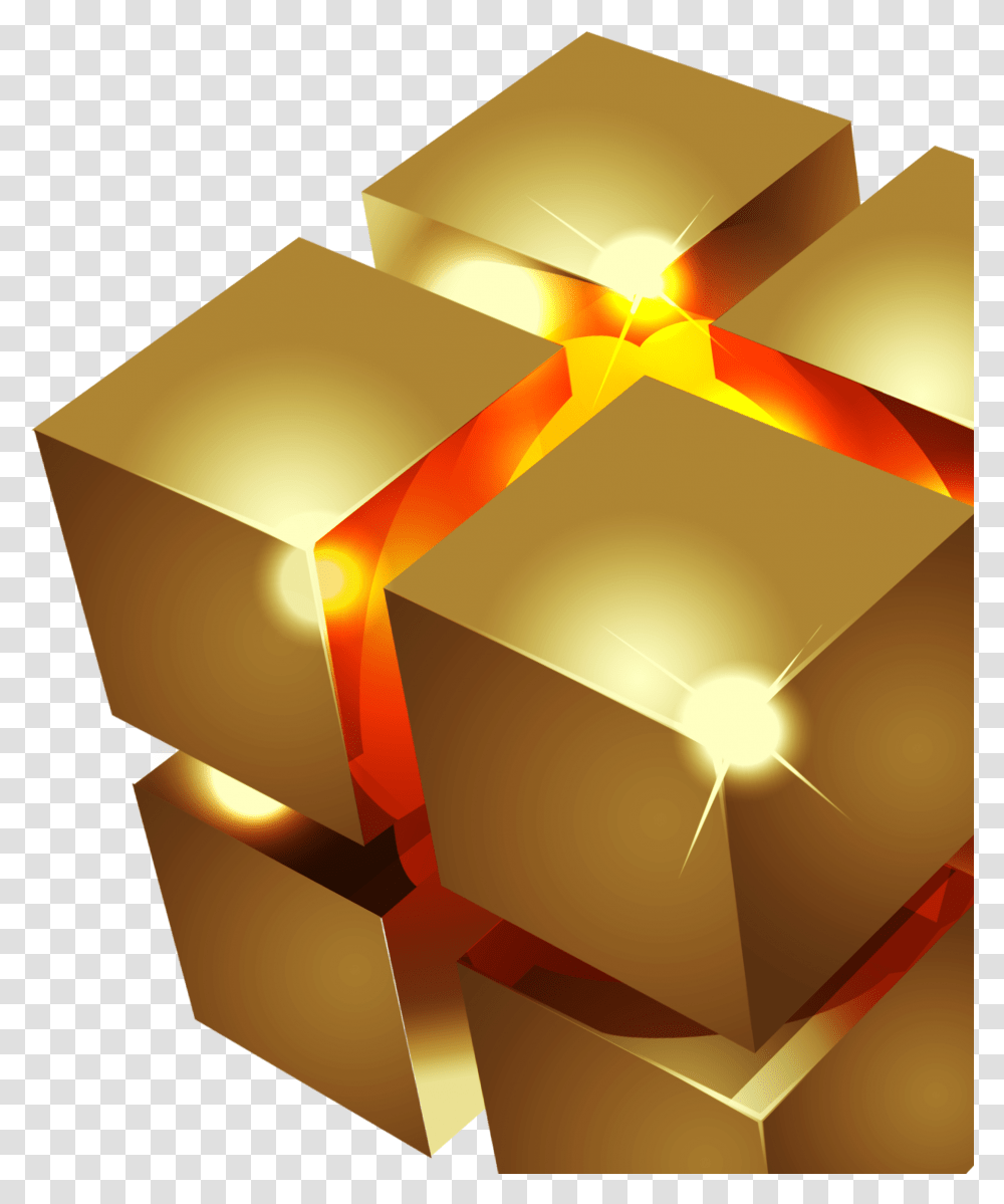 3d Yellow Cube Background, Lamp, Gift, Gold Transparent Png