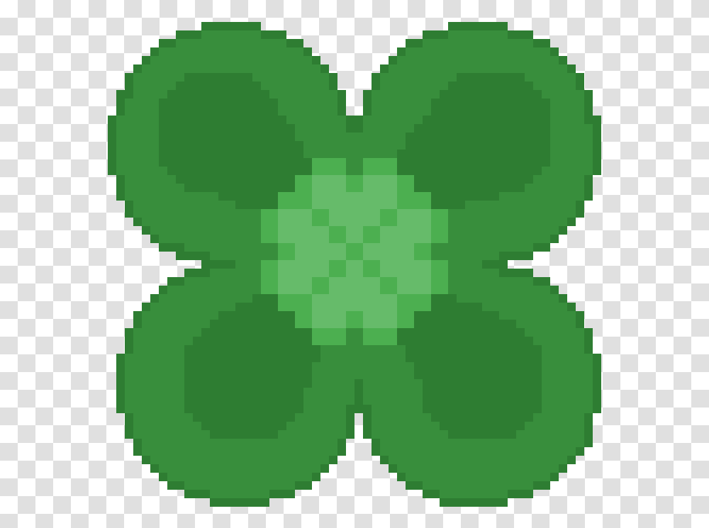 4 Leaf Clover Zombie Pixel Art Gif, Green, Plant, Rug Transparent Png