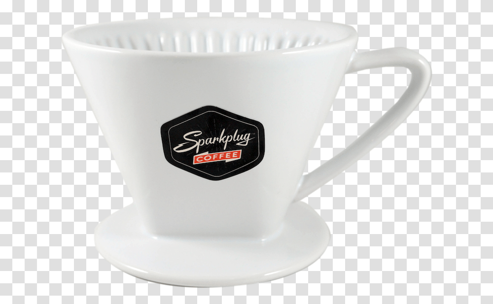 4 One Cup Porcelain Pour Over Cone Dripper Filter, Coffee Cup, Pottery, Saucer Transparent Png
