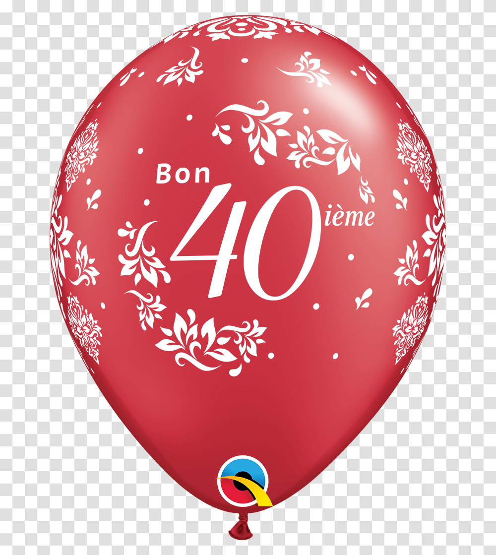 40th Anniversary Balloon, Number Transparent Png