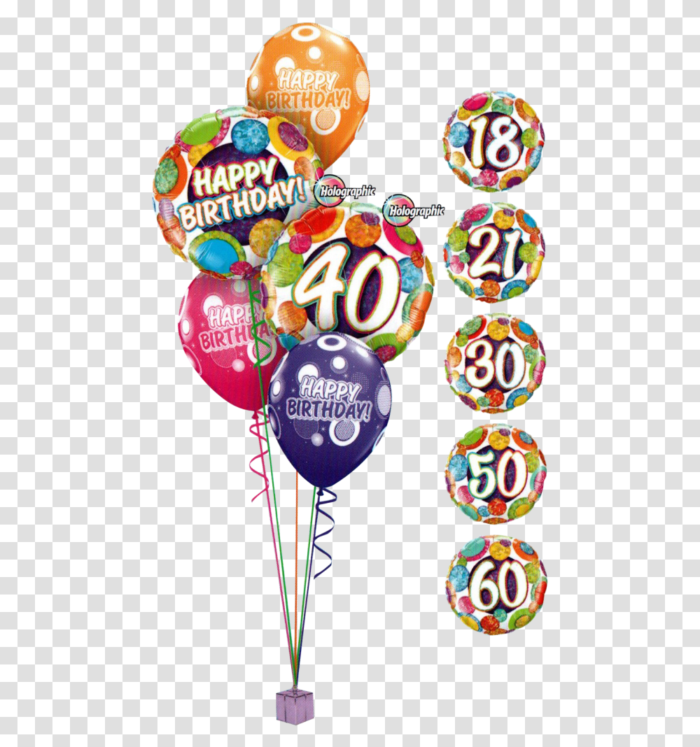 40th Birthday Balloons Classic 40th Birthday Balloons, Sweets, Food, Confectionery Transparent Png