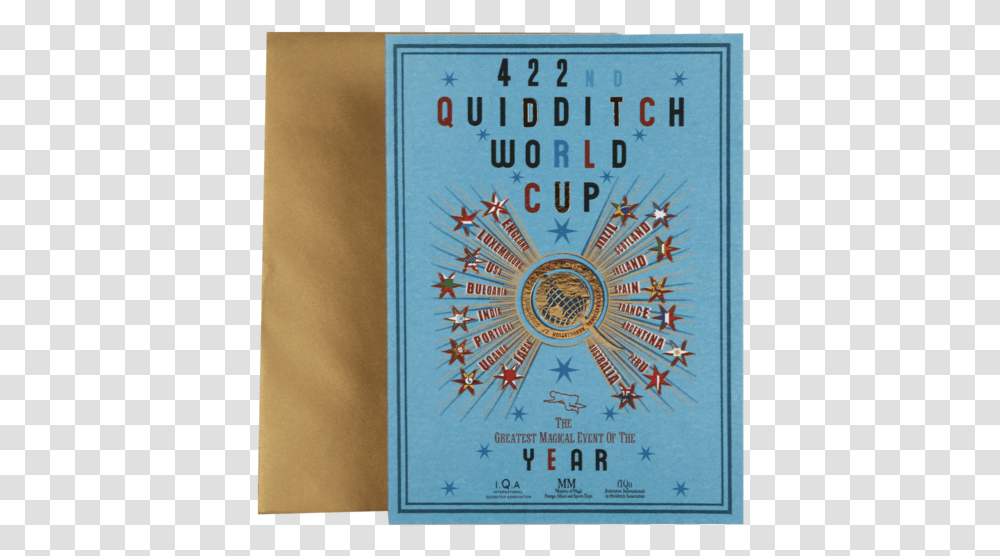 422nd Quidditch World Cup Poster Blue, Advertisement, Paper, Flyer Transparent Png