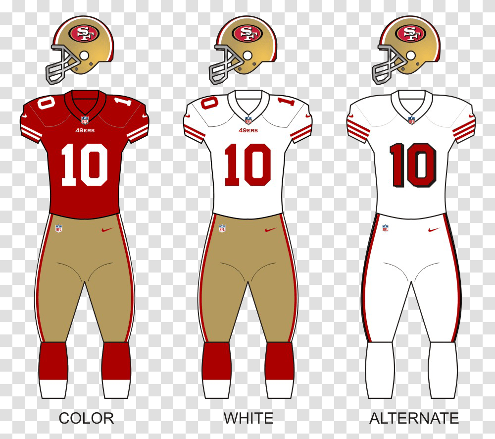 49ers Uniforms 18 Green Bay Packers, Helmet, Team Sport, Shirt Transparent Png