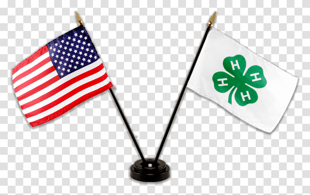 4h Clover Clipart German And American Flags Crossed Transparent Png