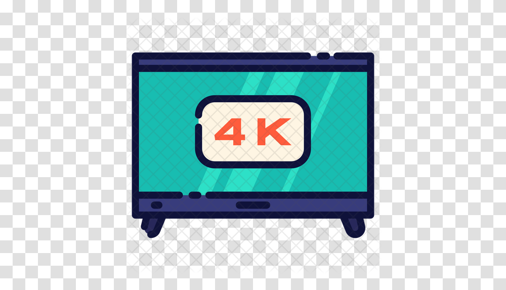 4k Tv Icon Icon, Word, Text, Scoreboard, Number Transparent Png