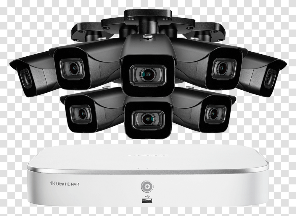 4k Ultra Hd Ip Nvr System With 8 Outdoor 4k 8mp Ip Camera, Electronics, Digital Camera, Webcam Transparent Png