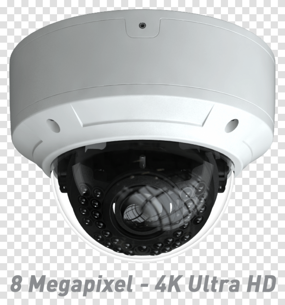 4k Ultra Hd Ir Vandal Dome Ip Camera With Motorized Hidden Camera, Helmet, Apparel, Security Transparent Png